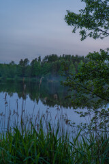 A view of the river and a distant light