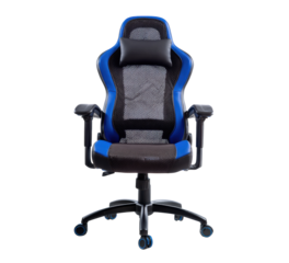 Ergonomic gaming chair for home office comfort on a transparent background, cut out