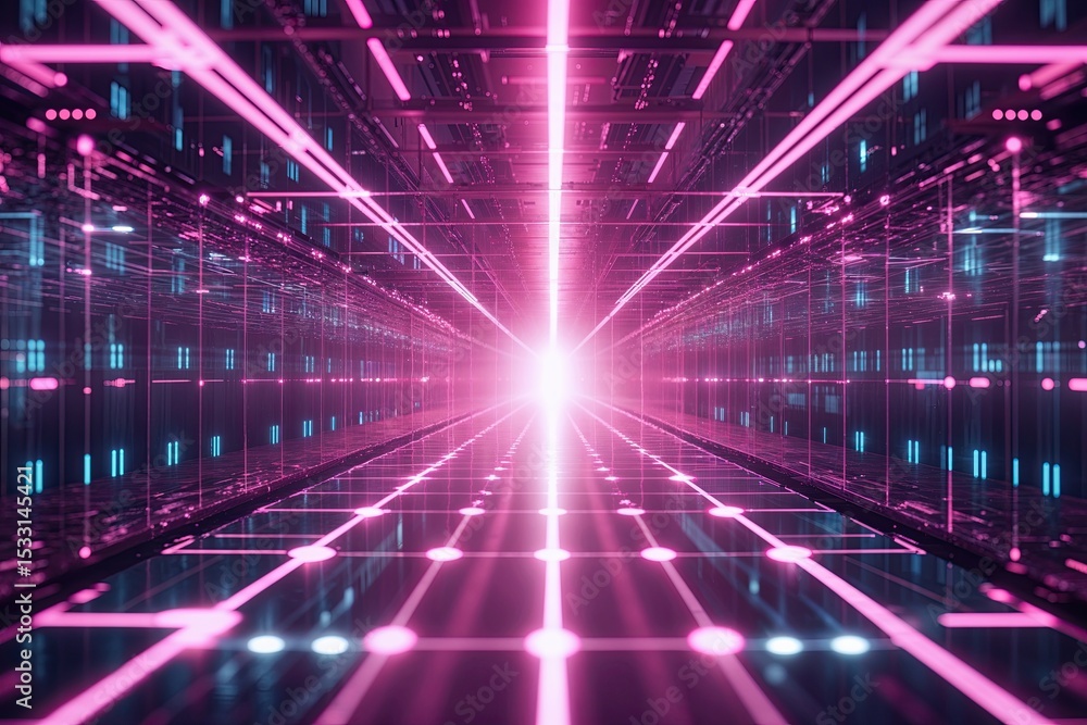 Poster ethereal pink technology visuals a cognitive framework for advanced data navigation