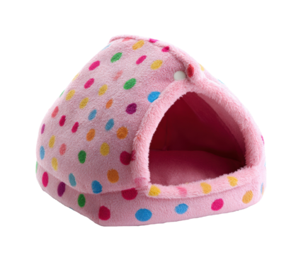 Cozy polka dot pet nest for small animals and pets