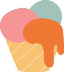 Ice Cream Cone with Scoops