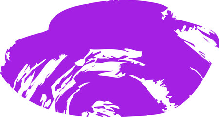 Roughly drawn, curved shape with an uneven outline and a smooth, textured fill.