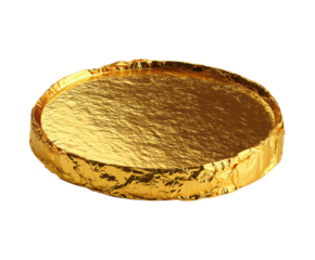 Gold cake board for elegant dessert presentation and decoration