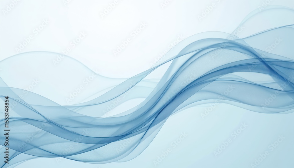 Poster abstract blue wave background with smooth, flowing lines. elegant, modern design with curves, motion