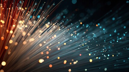 Dynamic Visualization of Glowing Optical Fiber Cables in Motion