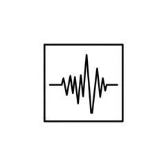Vector icon of sound wave representing audio frequency