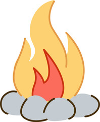 Campfire with Stones