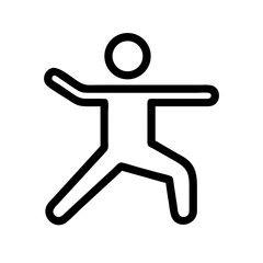 Minimal Tai Chi Pose Icon &ndash; Outline Martial Arts Figure:
Minimal outline icon of a person in a Tai Chi pose, ideal for wellness, martial arts, and fitness design projects.