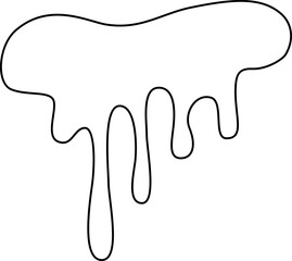 Outline of a drop with bubbling texture on its surface.