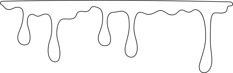 Outlined liquid gushing forcefully with curved flow.