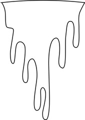 Obraz premium Thin liquid dripping down in a smooth flow.