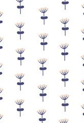 Floral Pattern with Stylized Blooms Background