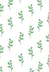 Leafy Branch Pattern Background