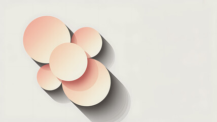Abstract Pastel Circles with Shadow Overlay