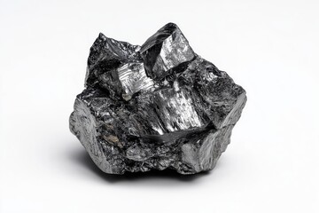 Osmium metal sample displayed as a raw chunk showcasing its unique metallic luster and crystalline structure