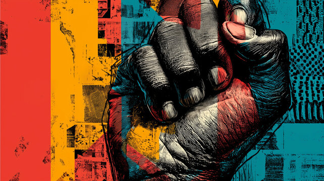 Celebrating freedom and unity on Juneteenth with vibrant abstract art