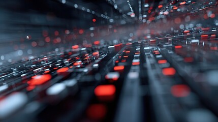 Obraz premium 3D Rendered Background Illustrating Data Transfer in Futuristic Style