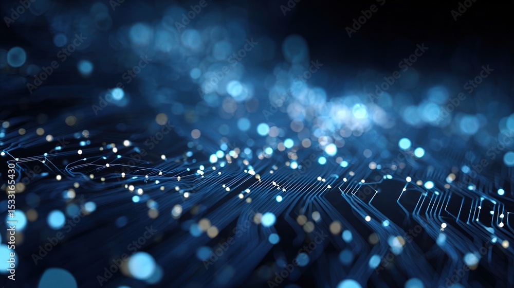 Poster abstract circuit structure illustrating technology in computer systems
