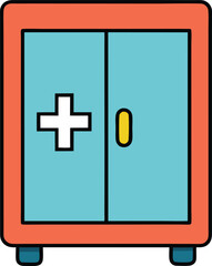 Obraz premium medicine cabinet icon clipart vector on transparent background