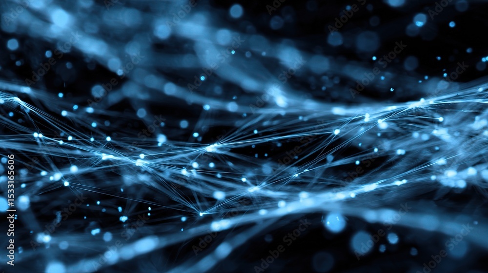 Poster abstract dynamic technology pattern with intertwined light effects