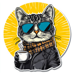 Cool cat illustration 