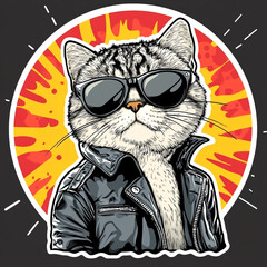 Cool cat illustration 