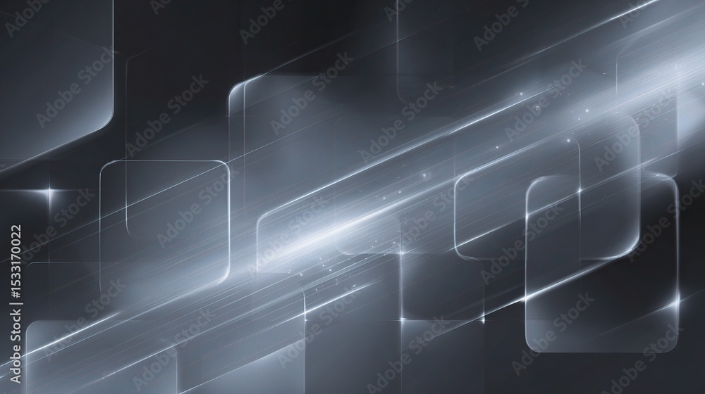 Aufkleber abstract grey technology background with translucent elements and light