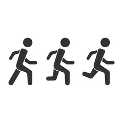 Running Icon Set Vector Design.