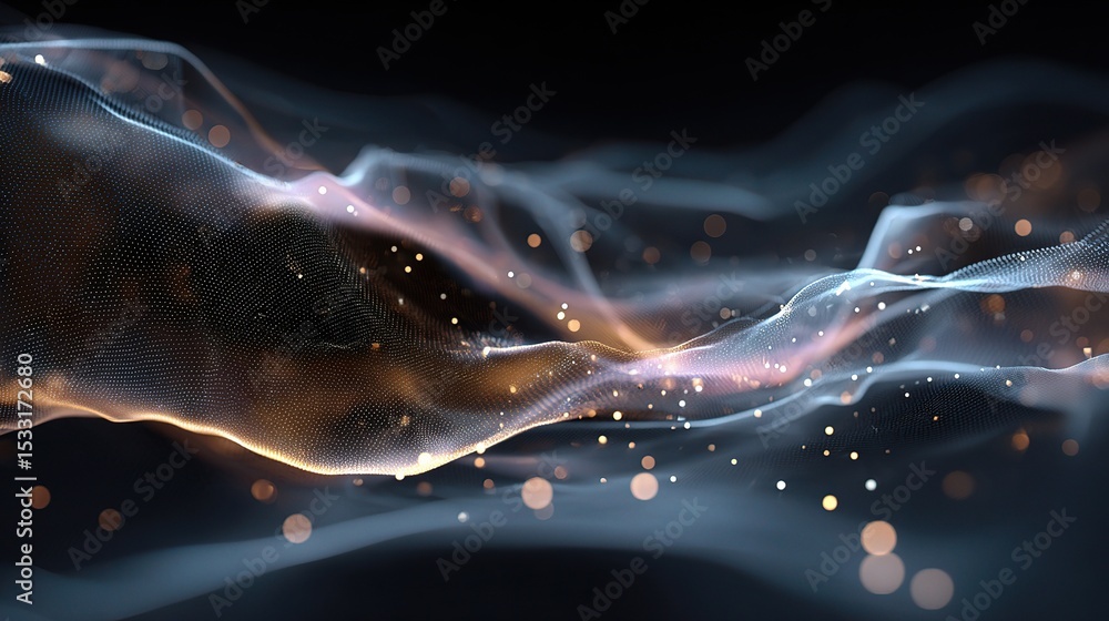 Poster abstract technology background with layered translucent design