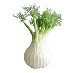 Fresh fennel bulb with green fronds