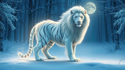 white tiger in winter