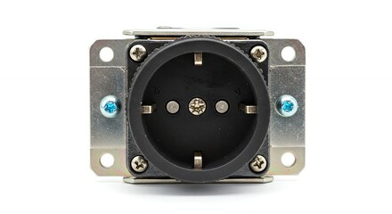 Fototapeta premium Modern electrical outlet close up