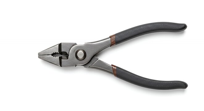 Metal pliers isolated on white background