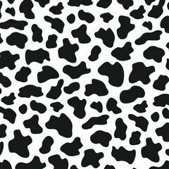 Seamless Cow Pattern Background Vector Design.