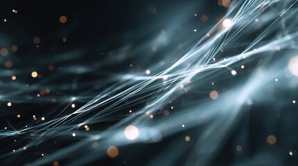 Obraz premium Subtle Futuristic Background with Floating Lines and Glowing Particles