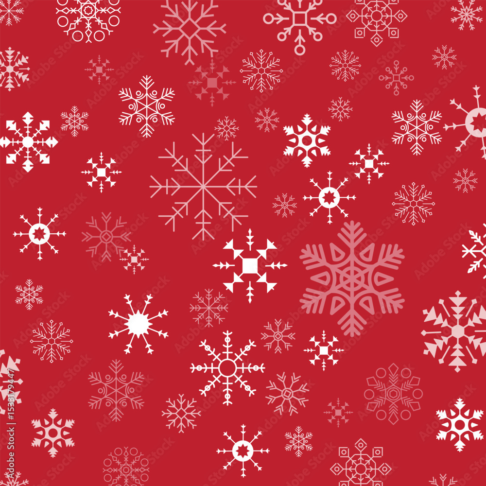 Poster seamless snowflake textured background vector design.