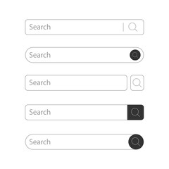 Search Bar Icon Set Vector Design.