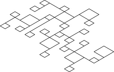 Tech Shape Geometric Lines Design Element Vector