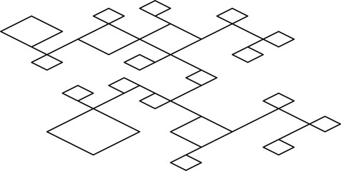 Tech Shape Geometric Lines Design Element Vector