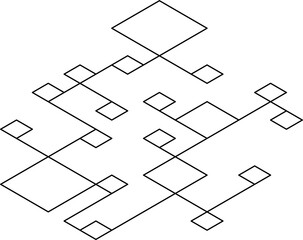 Tech Shape Geometric Lines Design Element Vector