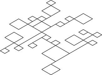 Tech Shape Geometric Lines Design Element Vector