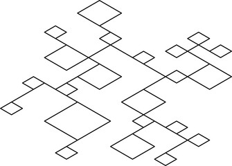 Tech Shape Geometric Lines Design Element Vector