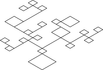 Tech Shape Geometric Lines Design Element Vector