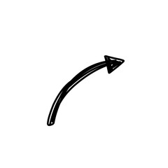 arrow doodle sign icon