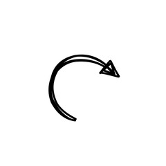 arrow doodle sign icon