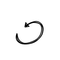 arrow doodle sign icon