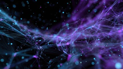 Abstract Futuristic Background with Neon Colors and Holographic Effects