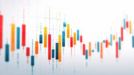 Clean Vector Candlestick Chart Illustration for Financial Analysis