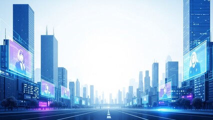 Blue High-Tech Business Presentations Background