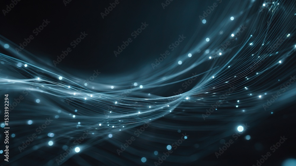 Poster futuristic ai interface with swirling neural patterns in background